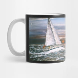 MAID OF MORAIRA SAILING FROM IBIZA TO MORAIRA SPAIN Mug